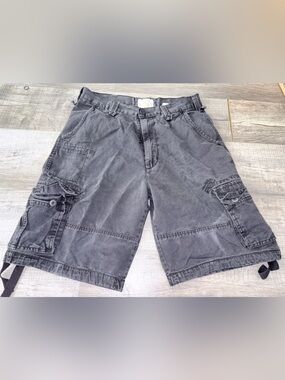 JORDAN CRAIG Cargo Shorts Black Denim Jean Shorts Size 34 casual streetwear